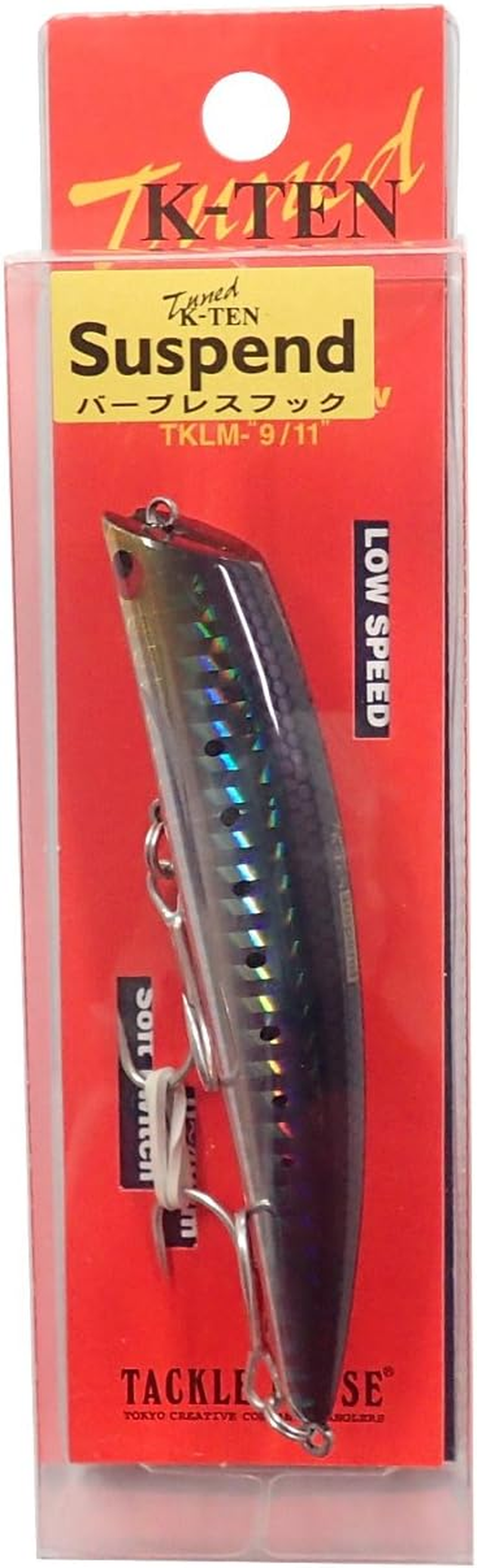 Tacklehouse Minnow Tuned K-Ten TKLM Ripless Minnow SP 3.5 Inches (90 Mm) 0.45 Oz (12.5 G) Suspended TKLM90SP Lure - Sh Sardine/Redberry 112