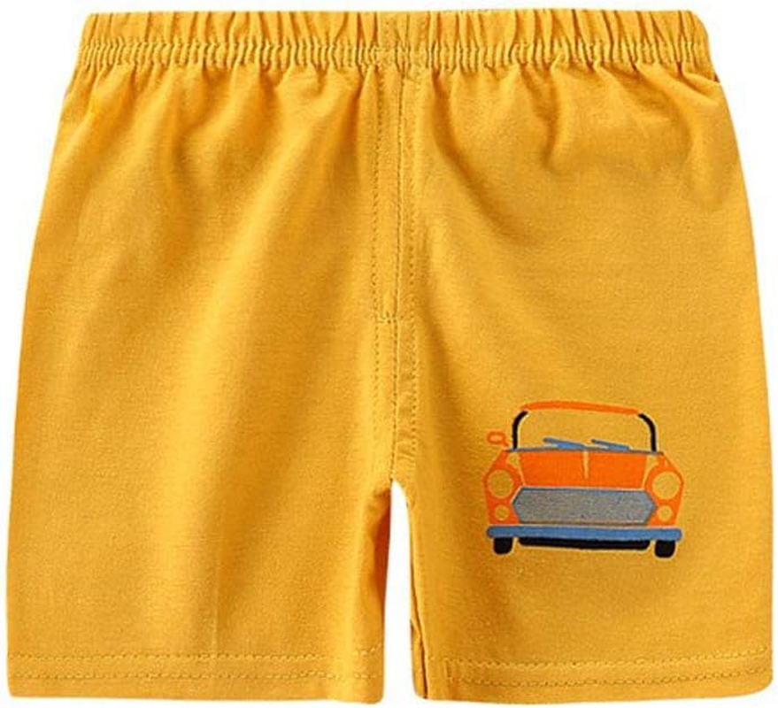 SHARELY SHEEP Toddler Baby Boy Elastic Waist Pull on Cotton Shorts for Littler Kids Boys Short Pants Summer Clothes image number 4