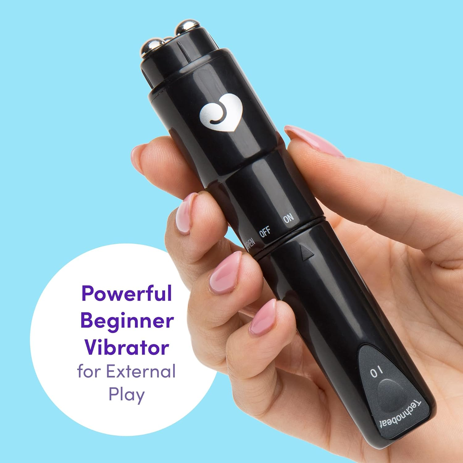 Lovehoney Black Erotic Rocket 10 Function Pleasure Vibrator - Plastic - Waterproof & Beginners Friendly