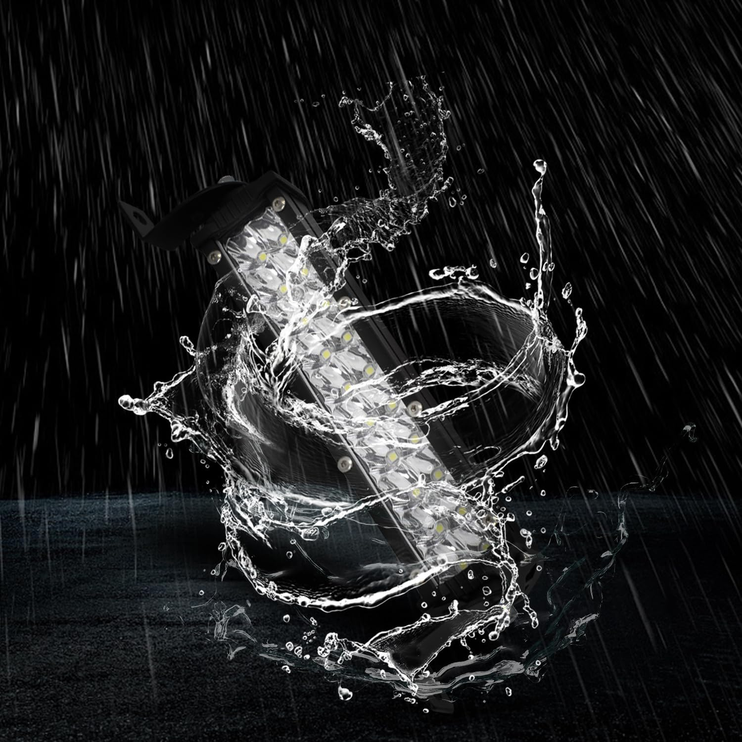 Dirt Bike Light Bar,Dual Row 7 Inch 10-30V Led Light Flood Spot Combo Beam with Wiring Harness Kit for Dirt Pit Bike Enduro ATV E-Bike Sur Ron Motocross image number 1