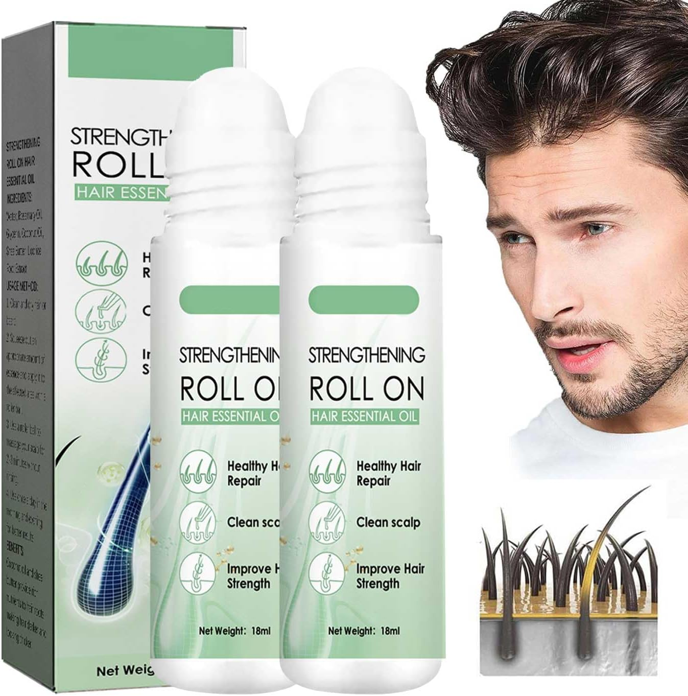 Renewhairx - Renew Hair X Roll-On Hair,Hair and Beard Regrowth,Roll-On Hair Growth Oil,Hair Growth Serum,Anti-Hair Loss Essential Oil,Hair and Beard Regrowth Roll on Serum for Women Men image number 5