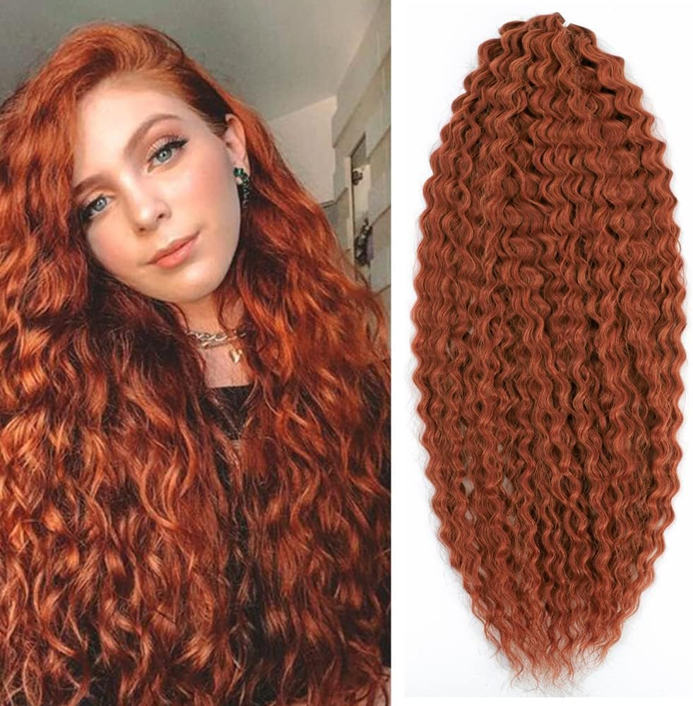 YEESHEDO 3 Packs Ocean Wave Crochet Hair Extensions for Women,Long Deep Wavy Gray Silver Curly Synthetic Hair Boho Braids Locs Crochet Hair,22Inch