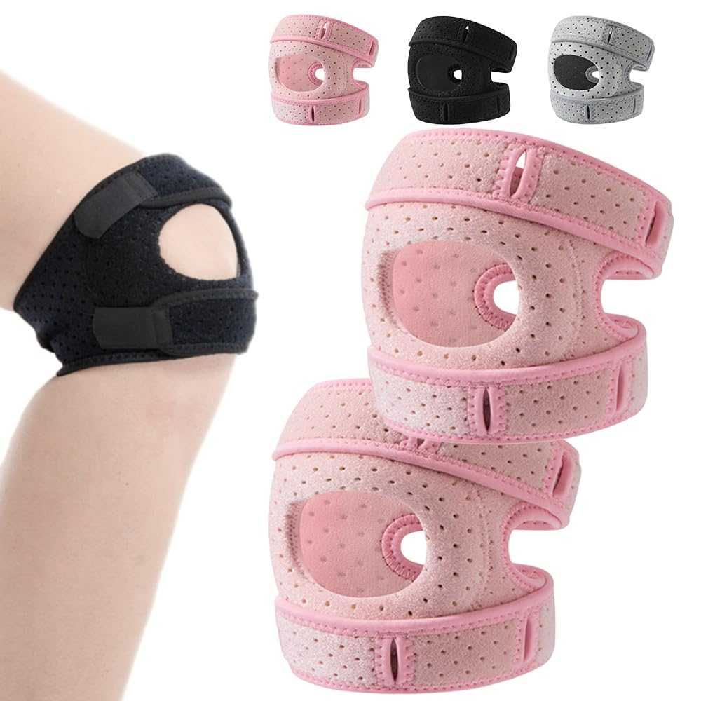 Wellknee Knee Brace 2 Pack for Men & Women: Knee Support & Compression Sleeve for Meniscus Tear, Arthritis, ACL - Volleyball Knee Pads, Knee Sleeves for Weightlifting Hiking Running Patella Support (Black, S/M)