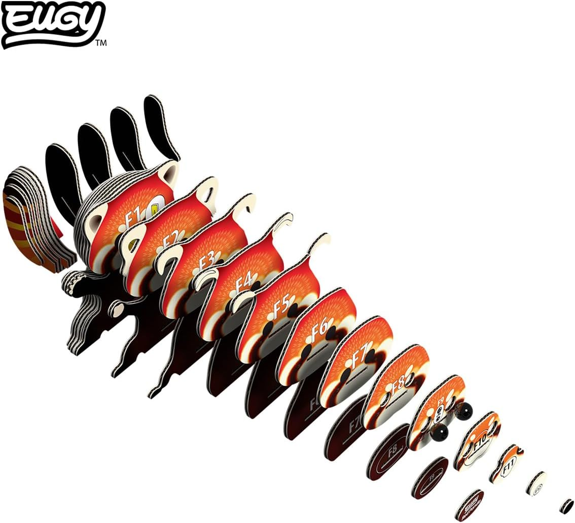 EUGY 126 Red Panda 3D Puzzle - 44 Piece Eco-Friendly Educational Toy Puzzle for Boys, Girls & Kids Ages 6+ image number 1