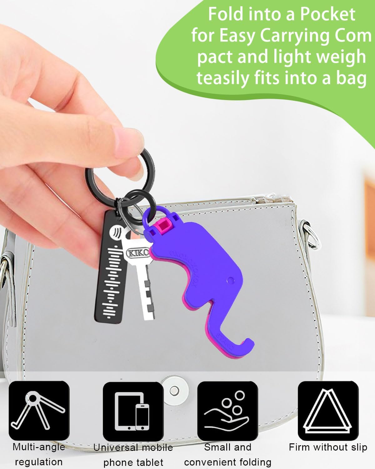 MYGLOAR Pack of 6 Mobile Phone Stands, Triangular Stand, Foldable Mobile Phone Stand, Universal Portable Stand, Compatible with Iphone 14 Pro Max 13 12 11 / Huawei/Galaxy S23 22 21 10 9, Redmi Note image number 1