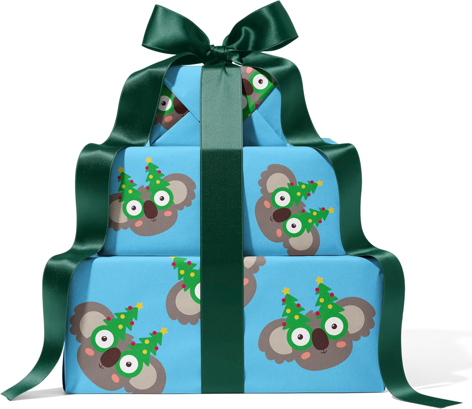 GIVEWRAP&reg; Gift Wrap That Gives to Charity. 6 Rolls 3M*70CM Koala Specs Bundle (18M Total), 100% Recyclable Eco-Friendly Premium 80Gsm Christmas Xmas Festive Holidays Crafts Kids Women Men image number 2