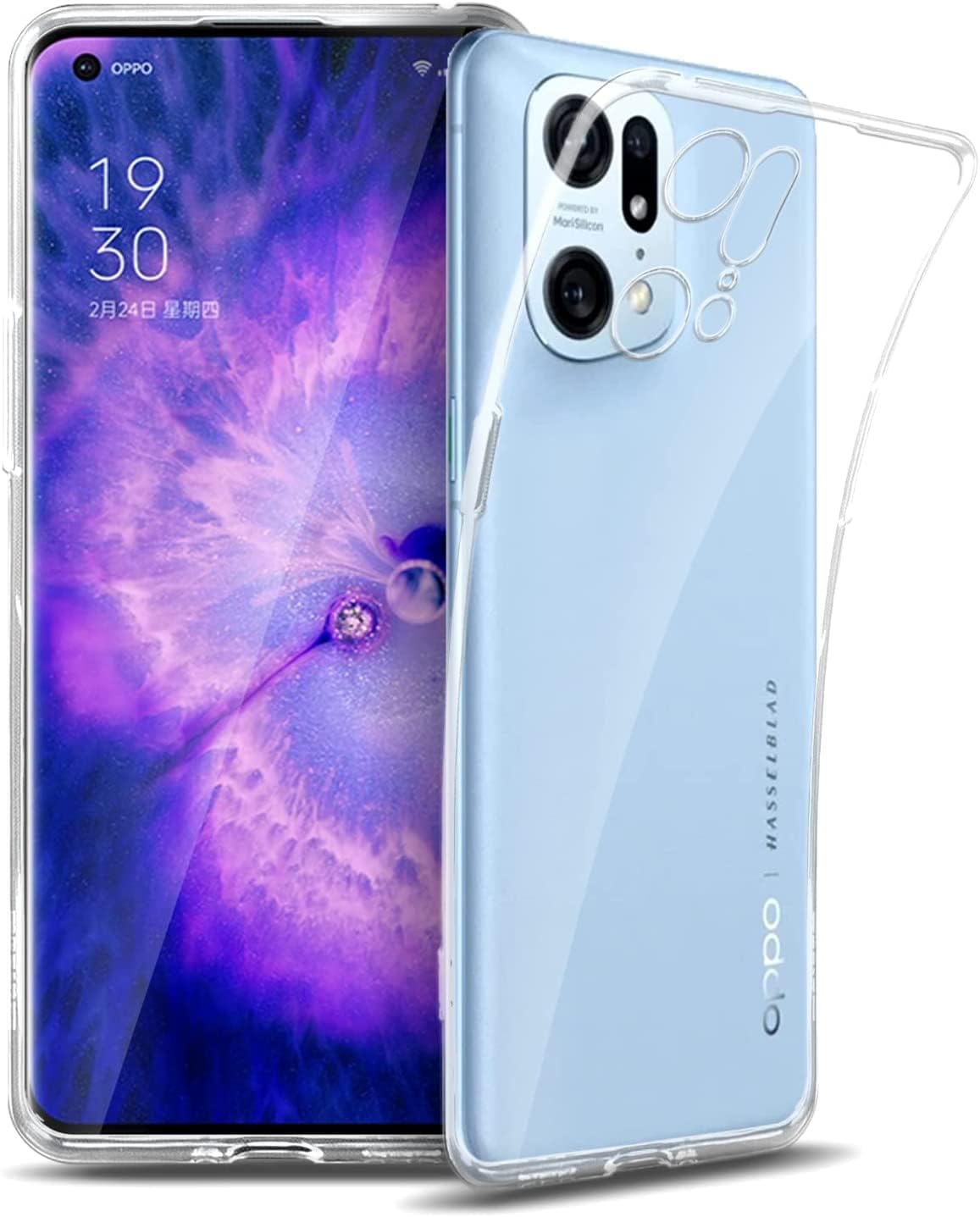 CAPTOR Clear Case for Oppo Find X5 Lite 5G TPU Soft Thin Silicone Case with Raised Edge for Screen and Camera Protection image number 3