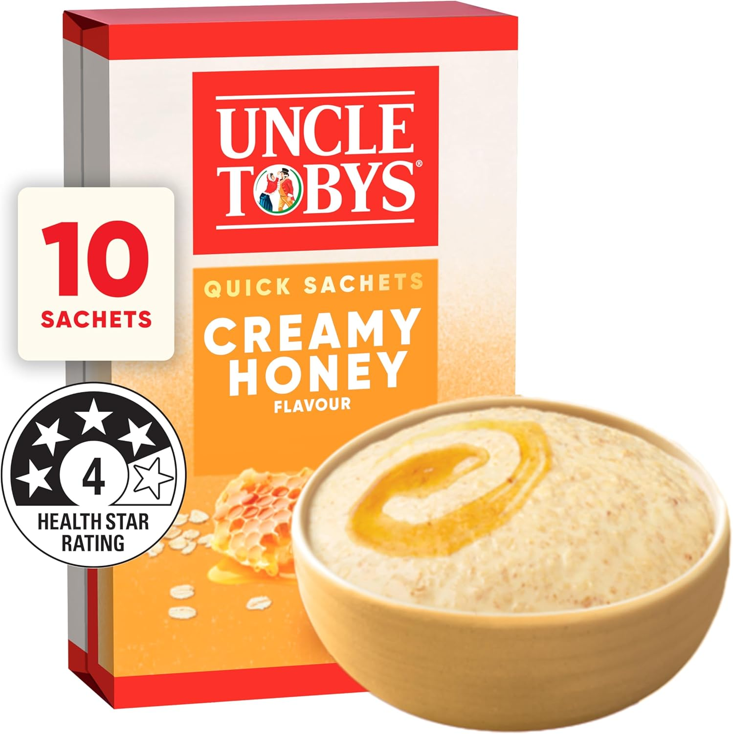 Uncle Tobys Creamy Honey Oats Quick Sachets 350 G (Pack of 6) image number 5