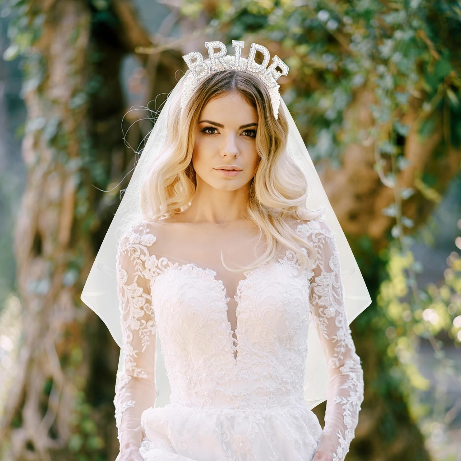 Pearl Bride Headband, Ideal for Bachelorette Party Decorations Bridal Shower Wedding and Engagement Parties. image number 5