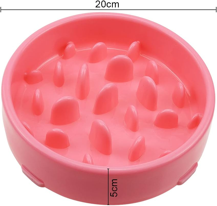 GIGIIS Slow Eating Bowl, 1 Piece, Interesting Interactive Dog Bowl, Slow Feeding, Dog Bowl, Pink Anti-Sling Bowl for Slower Food Absorption for Dogs or Cats image number 1
