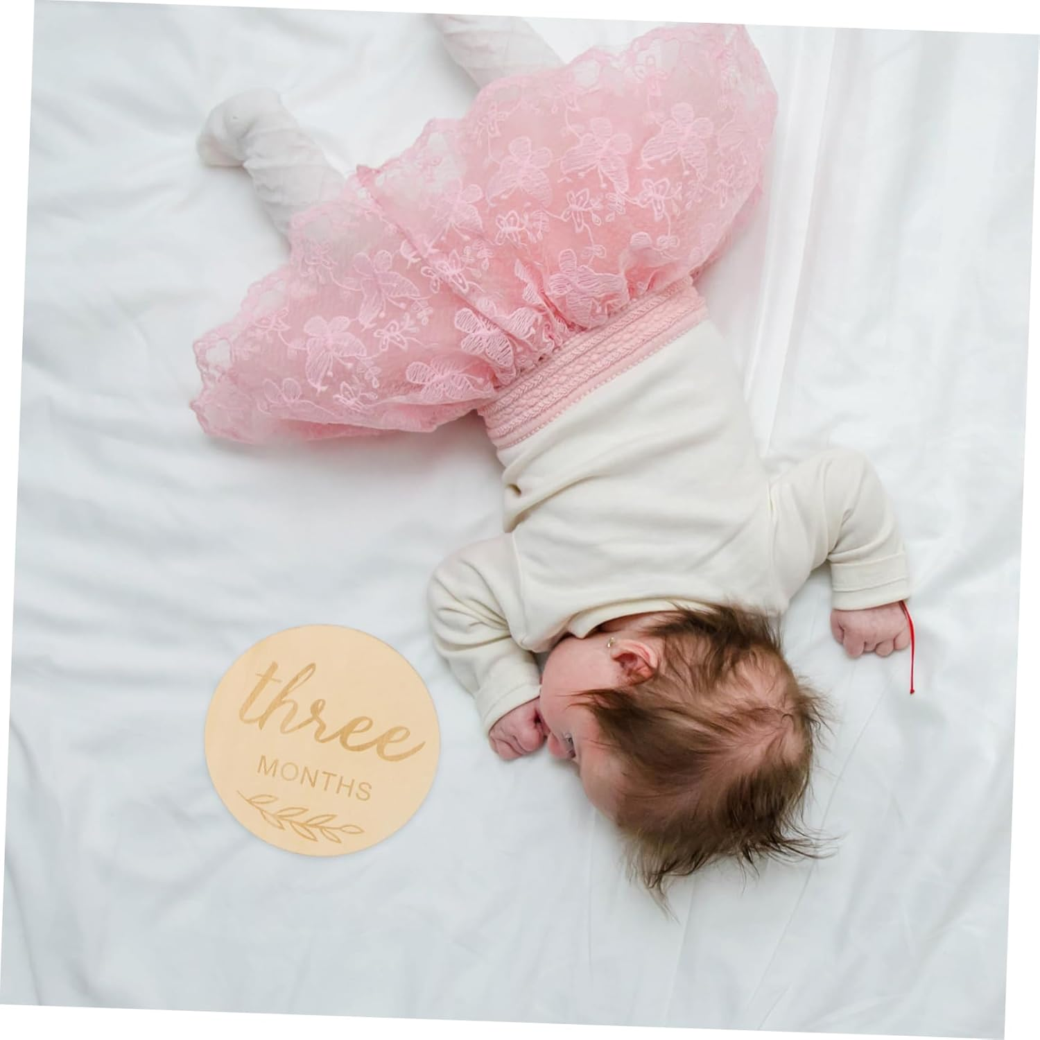 Gadpiparty 12Pcs Wooden Milestone Cards Set Single Sided Laser Engraved Monthly Signs for Newborn Photo Props Commemorative Growth Discs for Decorative Announcement and Keepsake image number 2