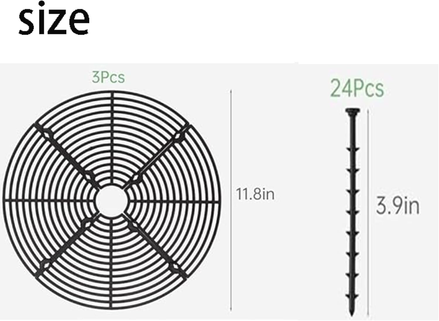 Roczential 3Pcs Plastic Grid Plant Pot Covers with Stake, Breathable Leak-Proof Plant Pot Protector for Indoor/Outdoor Potted Plants, Soil Protector Grid Cover image number 4