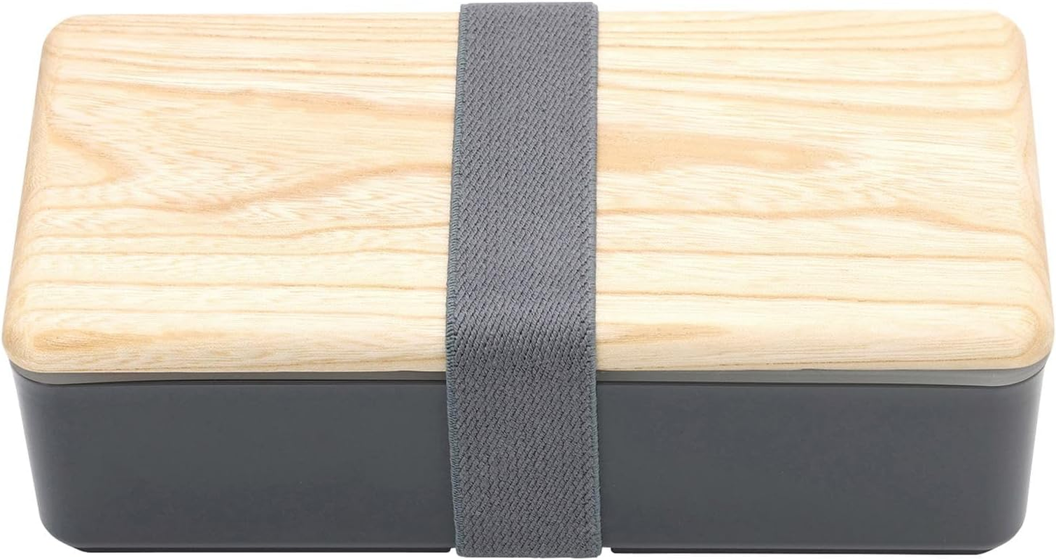 Miyoshi Seisakusho 0601-0057 Wooden Lid Lunch Box, Sen, White, Size: Approx. W 7.0 X D 3.4 X H 2.4 Inches (17.8 X 8.7 X 6