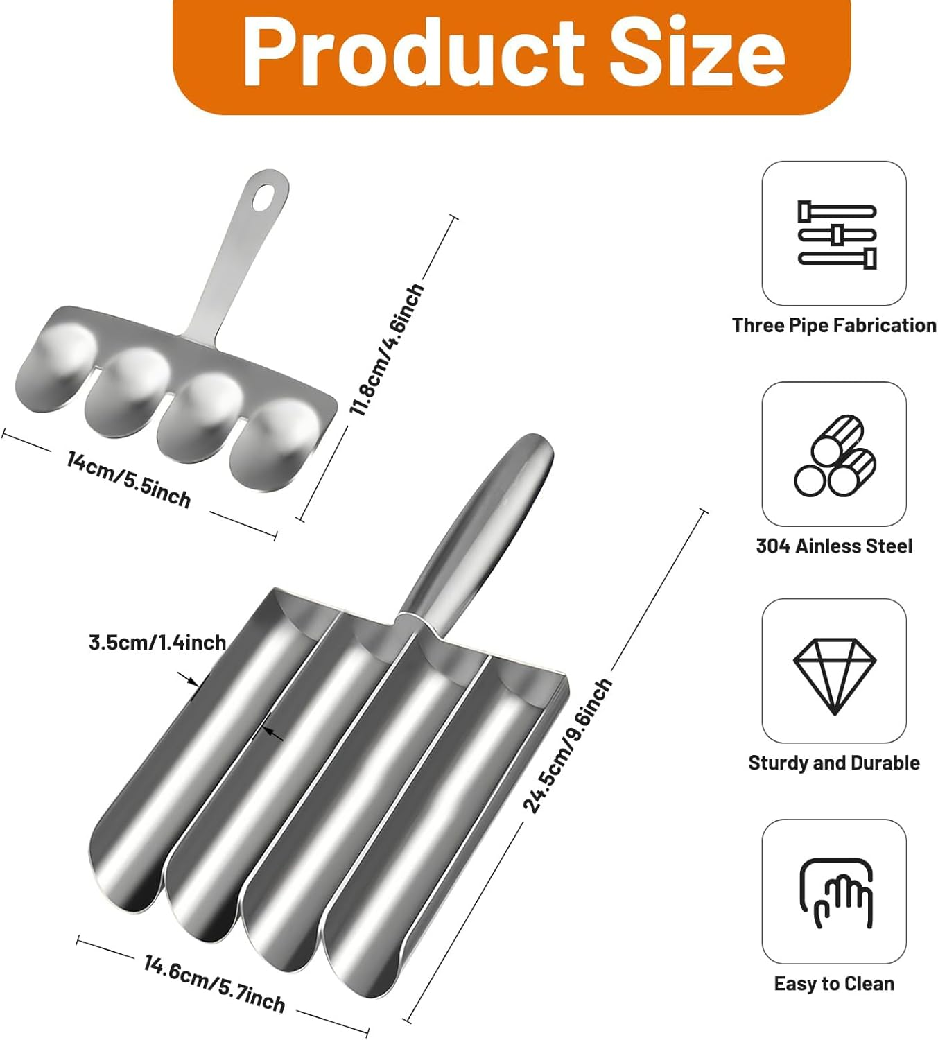 4-In-1 Meatball Maker Tool, Stainless Steel Kitchen Gadget for Quickly Creating Uniform Meatballs or round Pastries image number 3