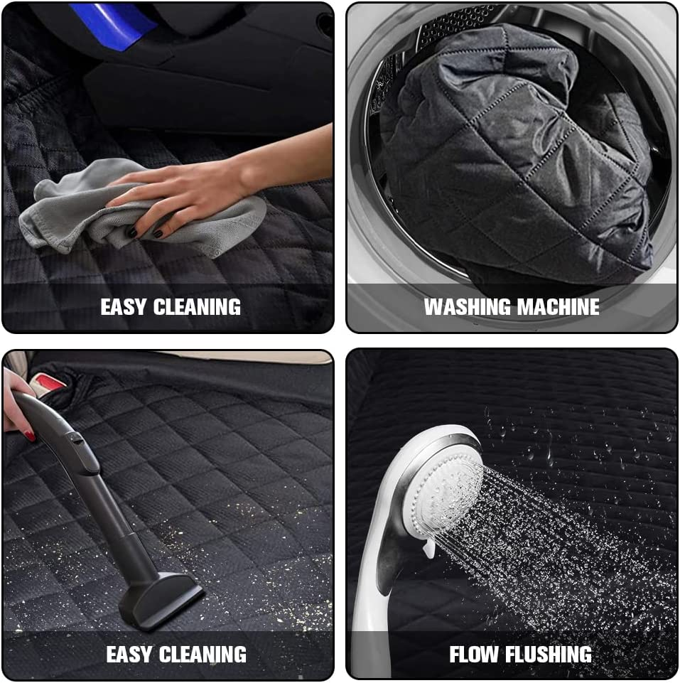 Dog Car Seat Cover Waterproof Back Seat Protector with Mesh Visual Window Scratchproof Nonslip Hammock for Pets Washable Pets Seat Covers for Cars Trucks& Suvs image number 4