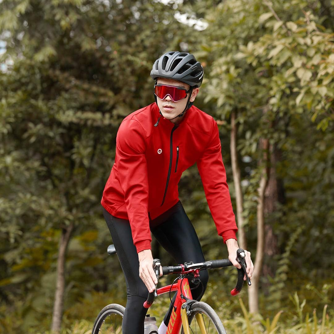 Przewalski Cycling Bike Jackets for Men Winter Thermal Running Jacket Windproof Breathable Reflective Softshell Windbreaker image number 3