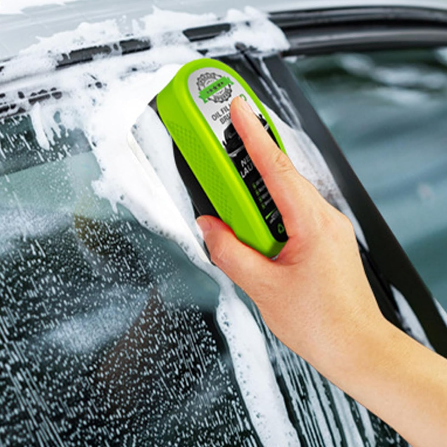 YRTUOP Car Glass Scratch Remover | Glass Polishing Stain Remover with Brush | Gentle Automotive Coating Agent for Vehicle Oil Film Stain Rain Marks Stickers Dirt Bird Droppings image number 1