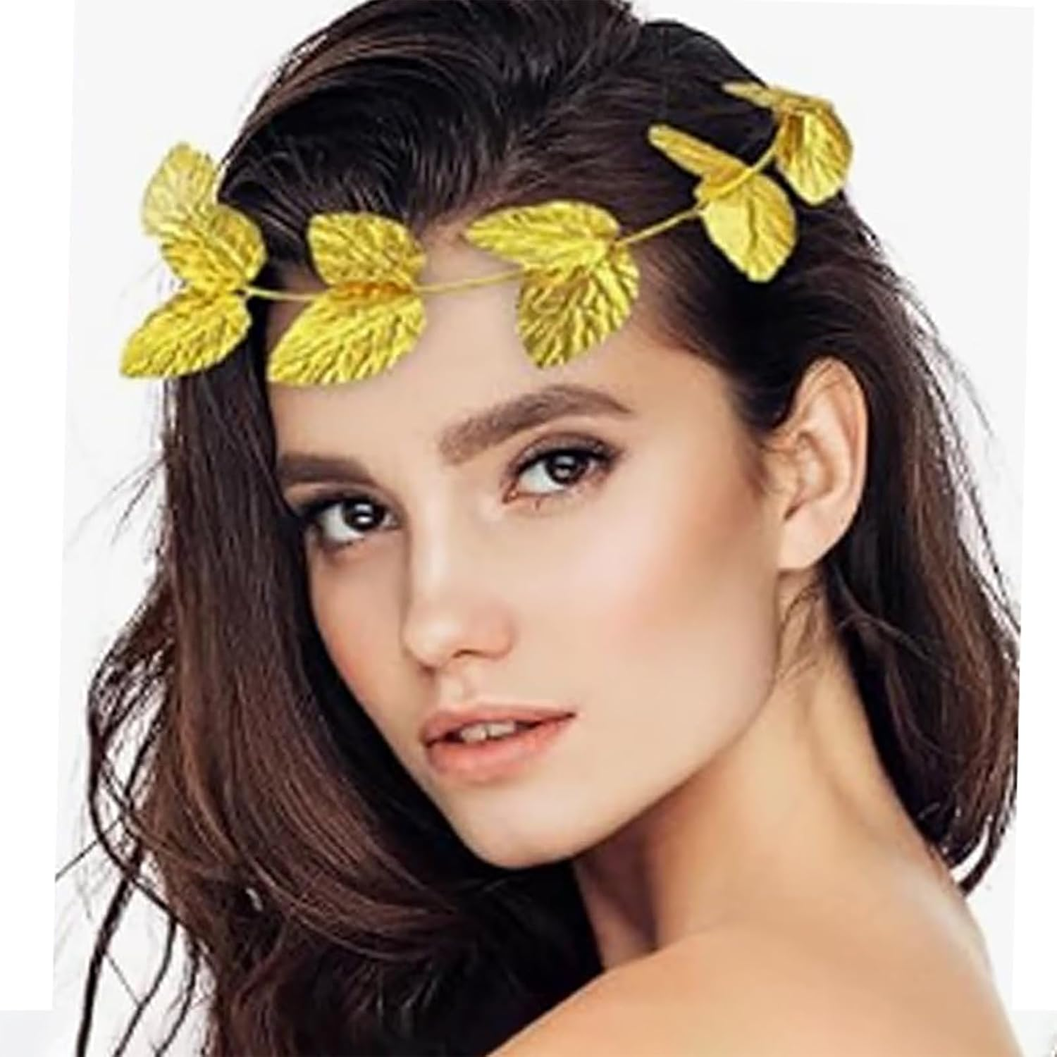Pack of 2 Gold Leaf Headbands, Gold Leaf Headbands, Greek Goddess Leaf Headband, Roman Headdress, Gold Leaf Crowns for Women and Men, Headpiece Accessories, Christmas image number 4