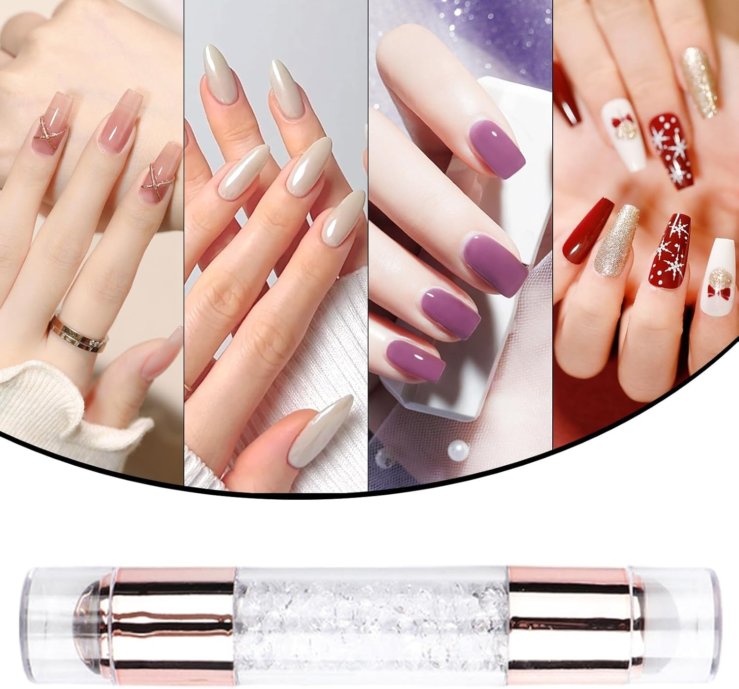 Nail Stamper Tool,Home Stamping Pens - Rhinestone Decoration Double Ended Stamping Pens for Manicure Salon Home Women Girls image number 3