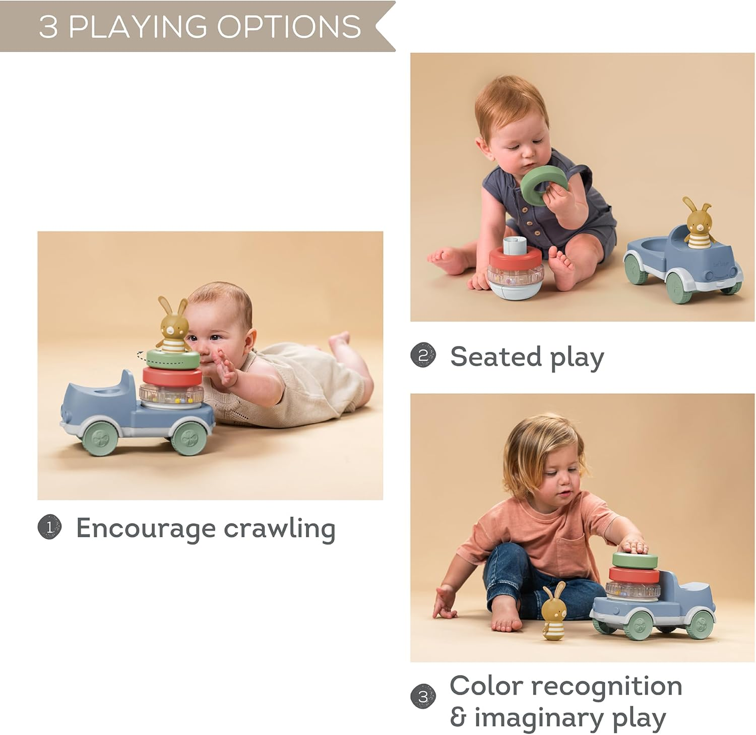 Taf Toys Bunny Stacker Truck Toy for 6+ Months image number 2