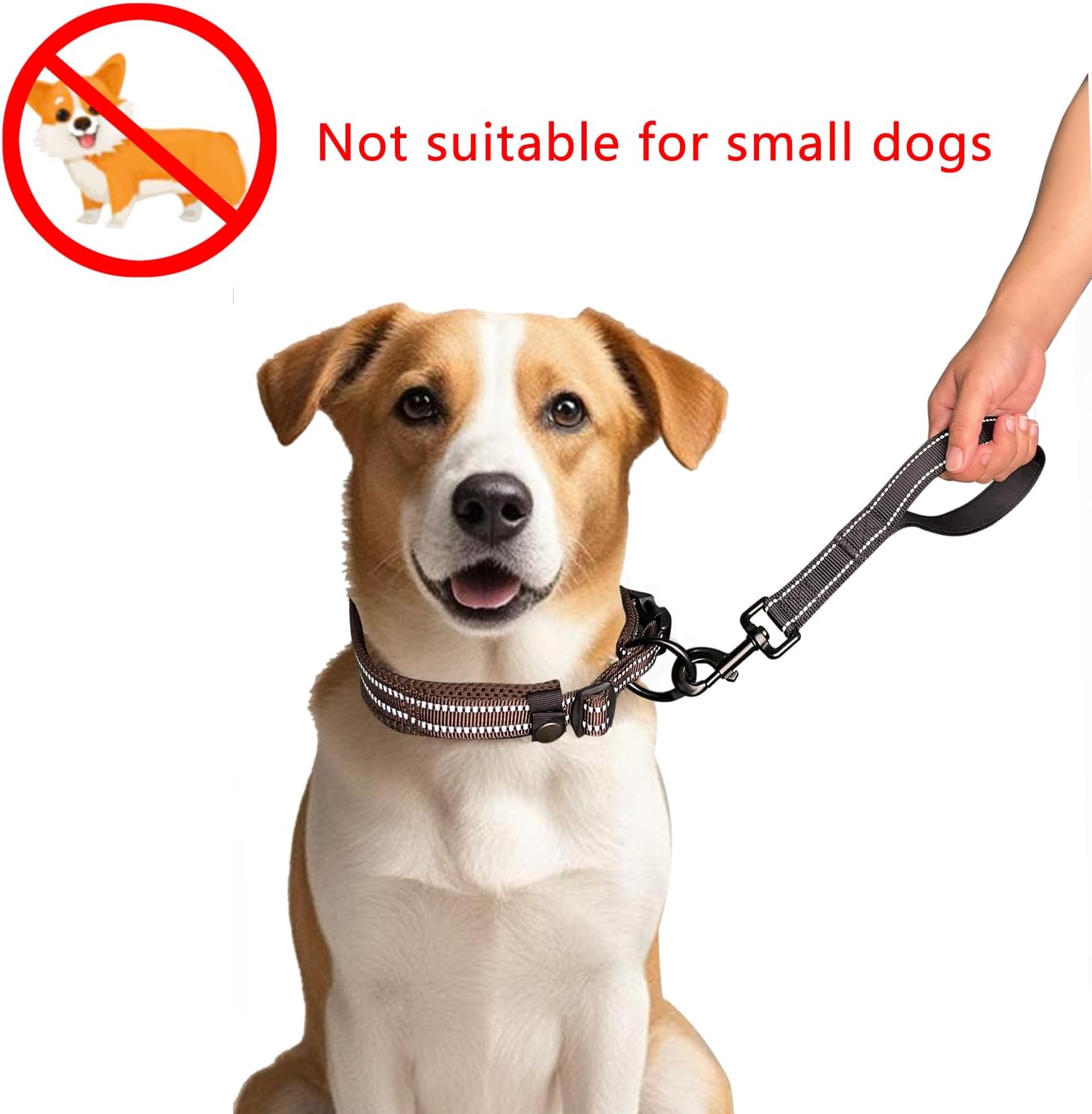 CHMETE Short Dog Leash Heavy Duty Leash with Comfortable Padded Handle Reflective Training Dog Leashes for Medium Large Dogs up to 80Lbs image number 5