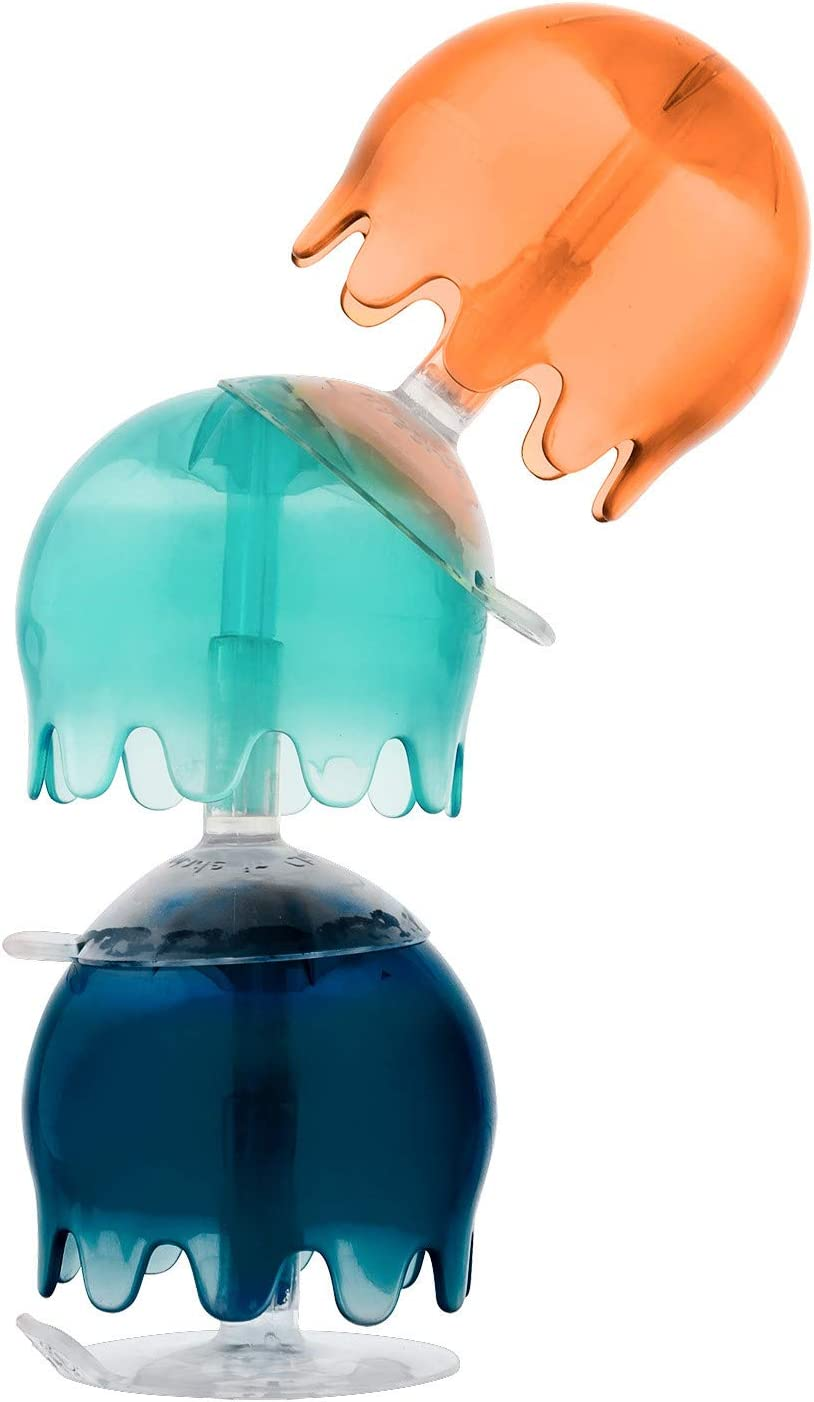 Boon Jellies Suction Cup Bath Toys, Navy/Coral 1 Count (Pack of 1) image number 3