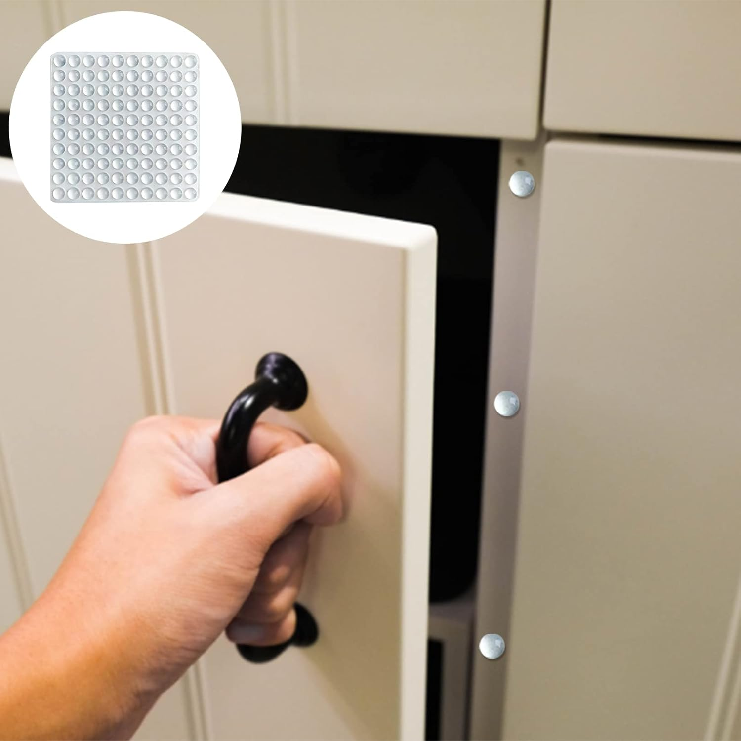 Silicone Door Bumpers,6X2Mm Mini Buffer Furniture Pads,Rubber Feet Bumper Pads,Clear Adhesive Door Bumpers Protector Furniture Door Drawers for Furniture Glass Tables Crafts Wall Protectors (100Pcs) image number 5