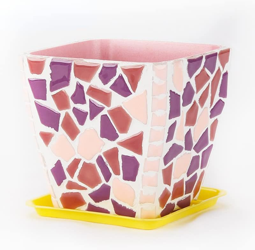 1.1LB Irregular Ceramics Mosaic Tiles, Mosaic Pieces Stones for DIY Mosaic Making Craft Hobby Arts Home Wall Decoration (Green) image number 6