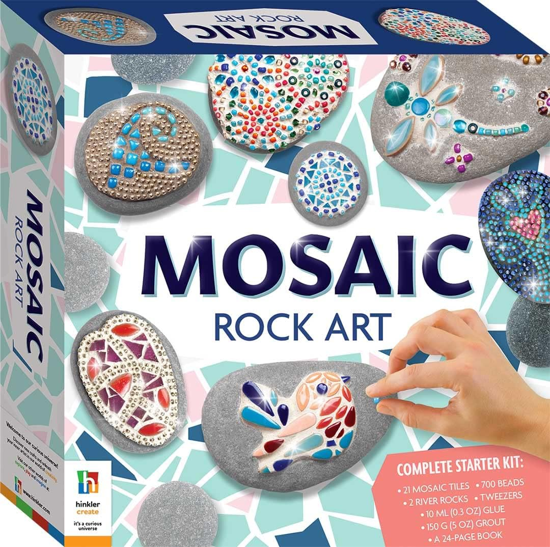 Mosaic Rock Art Box Set - DIY Mosaic Crafting for Adults - Tiles and Tools Included - Step-By-Step Projects - Creative Arts and Crafts image number 2