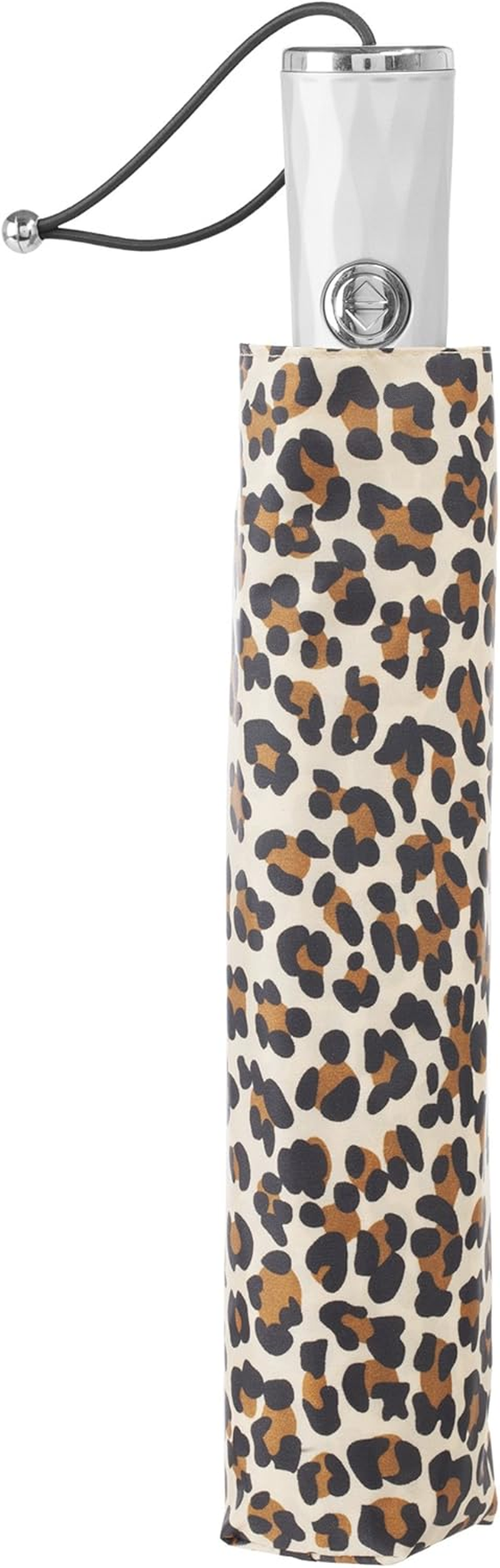 Totes Automatic Open Close Water-Resistant Foldable Golf Umbrella with Sun Protection, Leopard Spot, One Size, Totes Extra Large Auto Open Close Umbrella image number 3