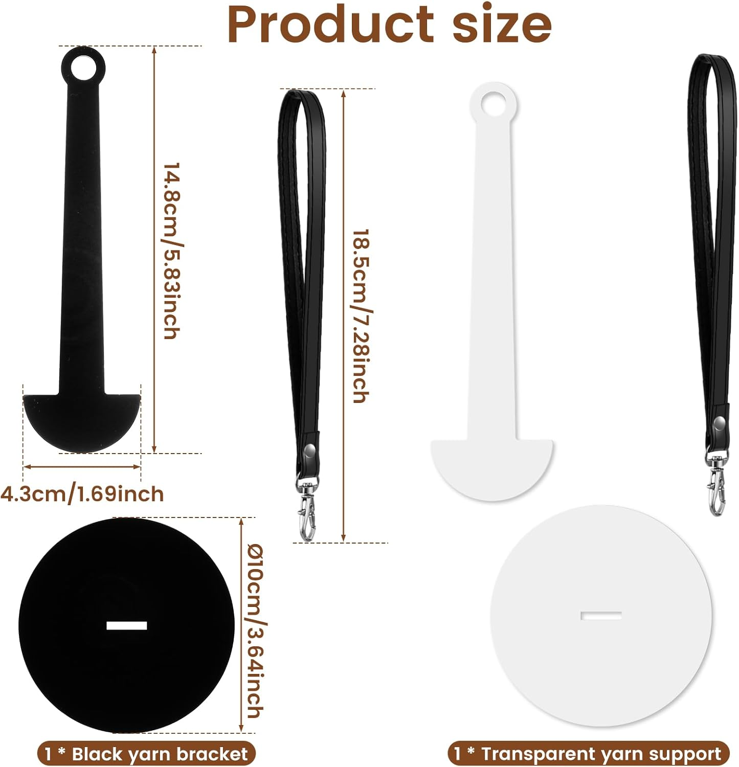 2PCS Portable Wrist Yarn Holder Yarn Storage Crochet Yarn Holder with Wrist Strap Prevents Yarn Tangling and Misalignment Yarn Holder for Crocheting, Knitting Supplies Gift for the Craft Lovers image number 4