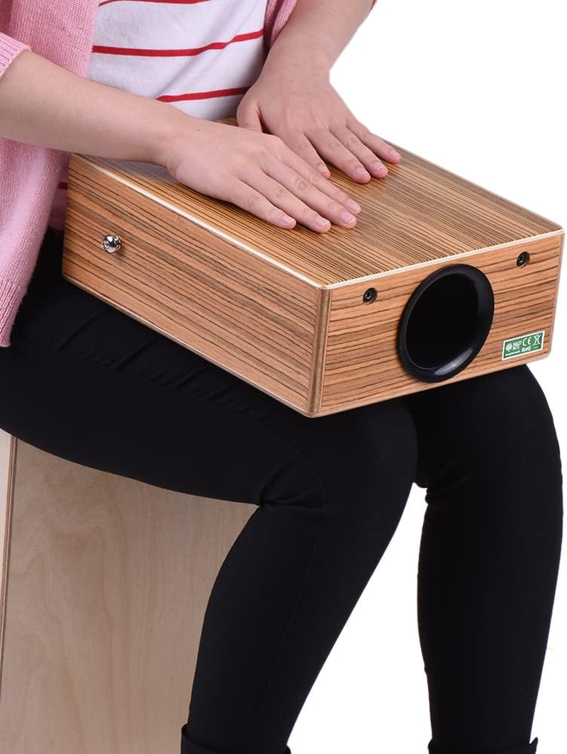 Cajon Box Drum, C-68Z Portable Traveling Cajon Box Drum Hand Drum Wood Percussion Instrument with Strap Carrying Bag image number 2