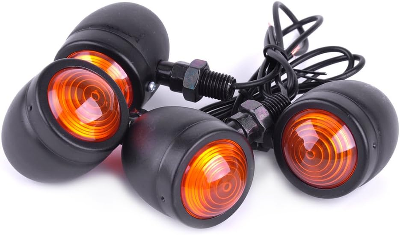 4Pcs Motorcycle Indicators Retro Turning Signals Light Turn Signal Light 12V Turning Indicator Light Universal