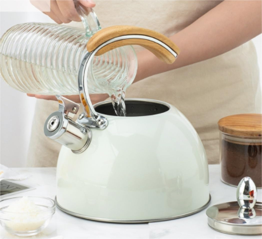 Tea Kettle Stovetop Whistling Tea Kettle Kettle Coffee Filter Espresso Filter Retro Tea Kettle Metal Stove Tea Kettle for Gas Stove Stovetop Stove Top Kettle Tea Kettle for Stove Top