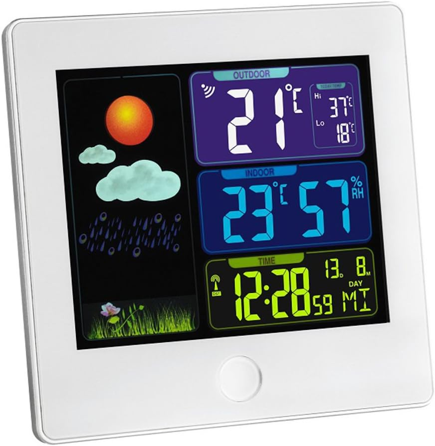 Blooming Weather 35.1133.02 Sun Colour Wireless Weather Station with Case - White