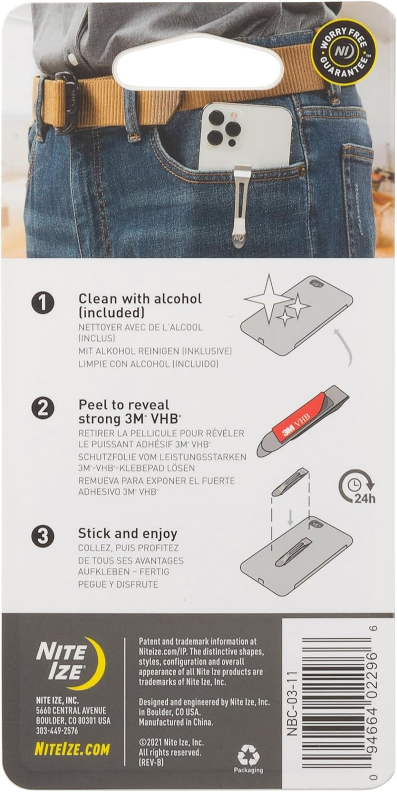 Nite Ize NBC-03-11 Hip/Belt Clip - Retail Packaging - Silver image number 4
