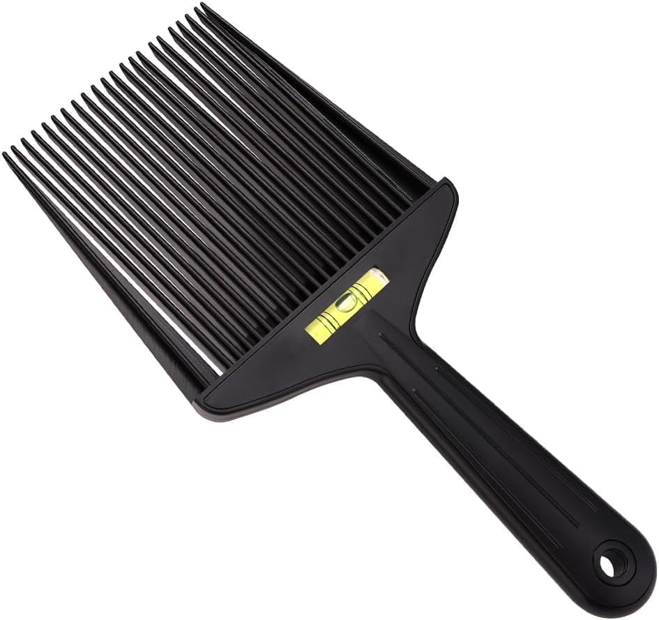 Flat Top Guide Hair Comb, Haircut Level Comb Bang Oil Hair Comb Barber Cutting Angle Adjustment Wide Tooth Comb Styling Tool Hairdress Groom Comb (Black, One Size) image number 6