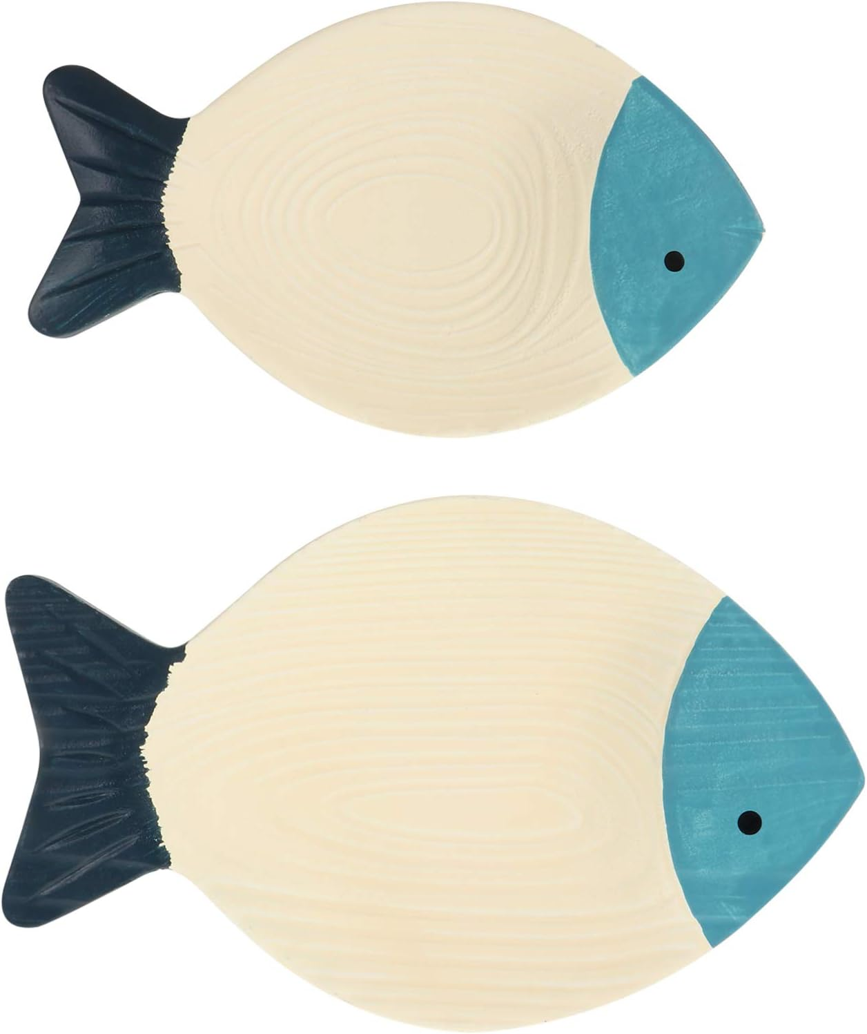 TOPPERFUN 2Pcs Small Fish Wall Hanging Decoration Fish Shaped Hanging Pendant Wall Art Decor for Home Ornament Wood Ornaments for Living