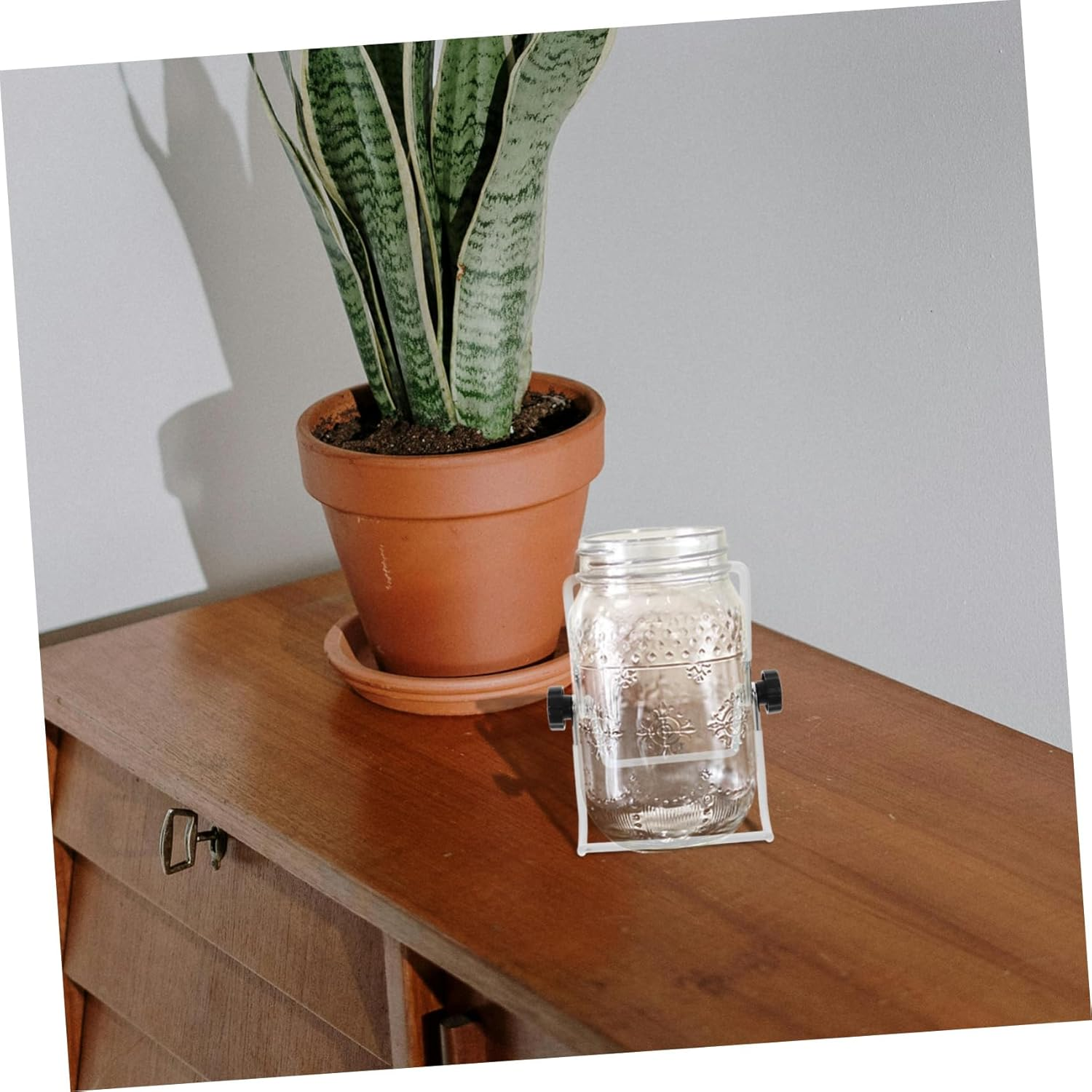 GOOHOCHY 2Pcs Stainless Steel Sprouting Jar Stand Foldable Jar Holder Portable Desktop Sprouting Frame Rack for Seed Germination and Home Gardening image number 2