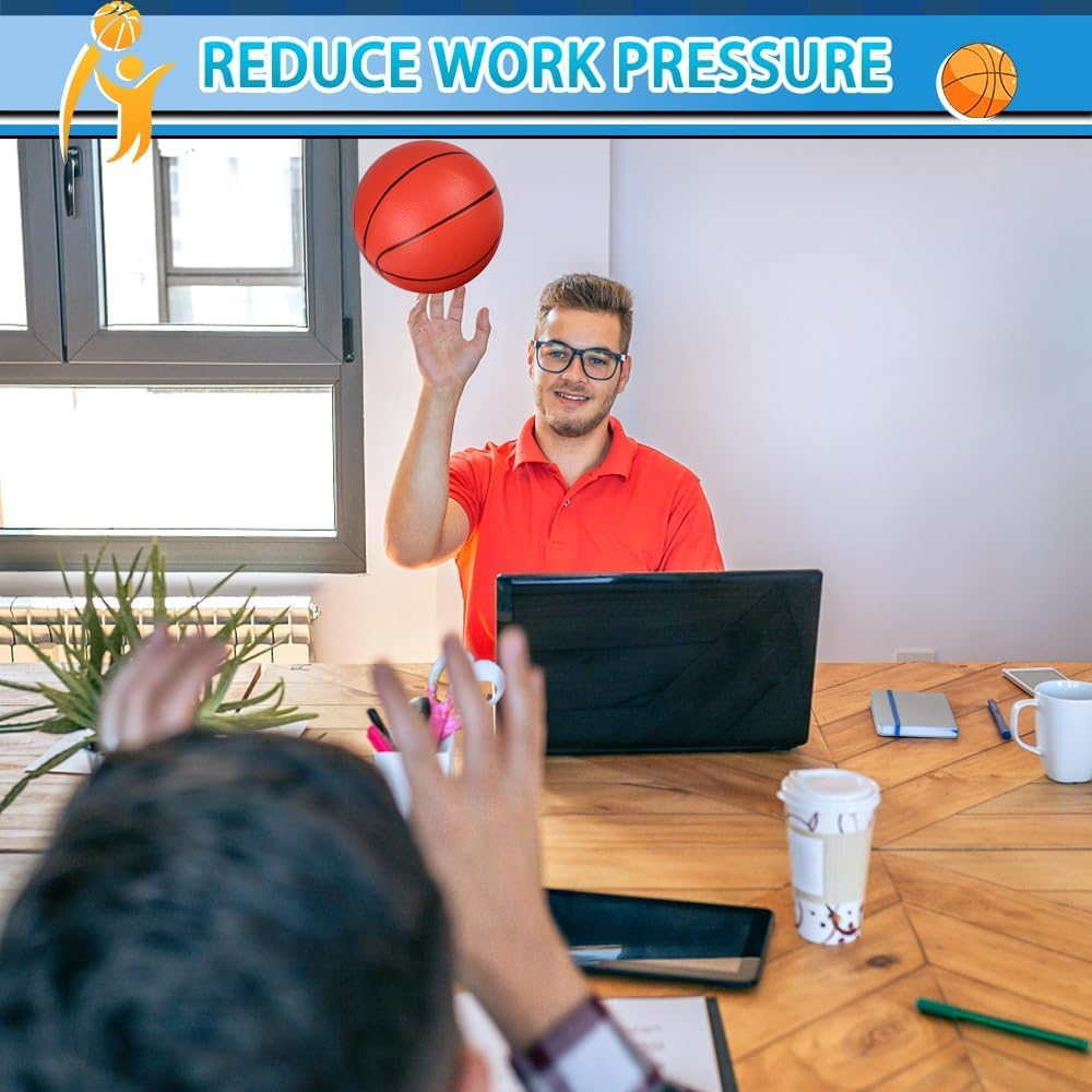 16Cm Mini Basketball for Kids 5 6 7 8 9 10+Years Old Boys, 5 Inch Mini Inflatable Bouncy Basketball for Basketball Hoop, Beach Pool Sport Game Interactive Gift Toys for Boys Girls (6PCS image number 4