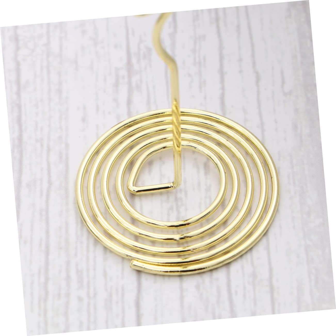 LALAFINA 6 Pcs Palm Leaf Table Decoration Place Holder Stand Picture Stands Photo Holder Clips Hawaiian Table Numbers Place Card Holder Stand Cute Place Holders Banquet Metal Table Card