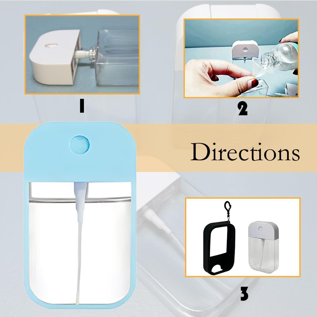 GXGM 4 Pcs 50Ml Travel Perfume Holder Bag Perfume Holder Empty Perfume Atomizer Empty Spray Bottle Empty Spray Container for Perfume Travel Cosmetics image number 2