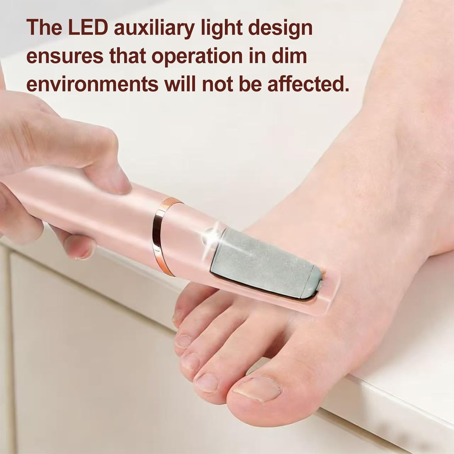 Trrtdo Electric Foot File Callus Remover for Feet - Rechargeable Electric Callus Shaver Foot Exfoliator Tool Pedicure Kit to Remove Dry Dead Skin Smoother Feet (Pink) image number 4