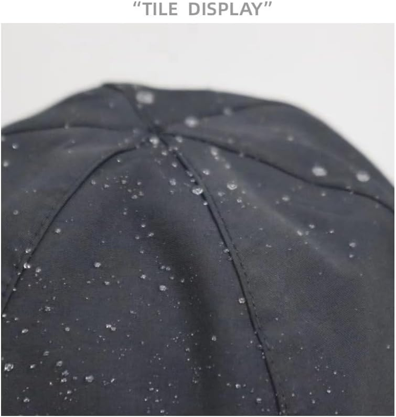 Men Waterproof Baseball Cap Reflective Outdoor Cap for Women'S UPF 50+ Unstructured Sport Running Hat Black image number 3