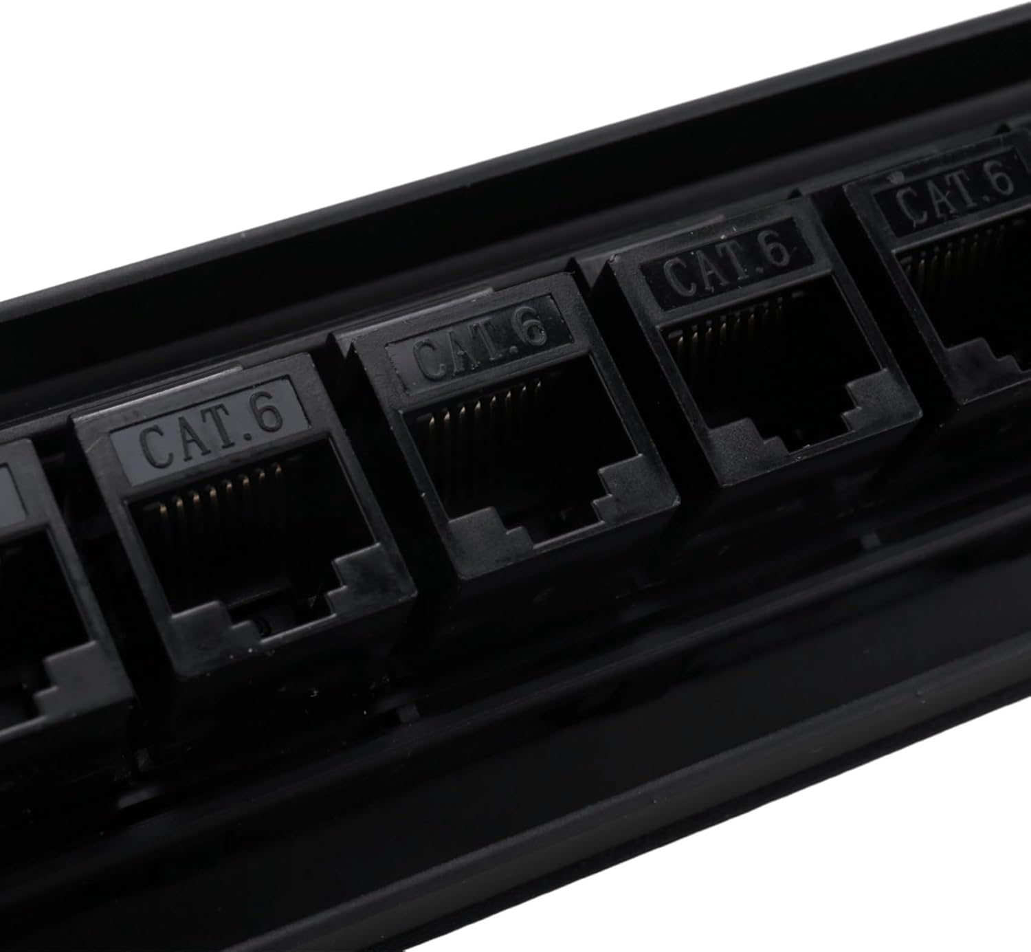 Fulillanlun 8 Port Straight-Through CAT6 Patch Panel RJ45 Network Cable Adapter Jack Ethernet Distribution Frame