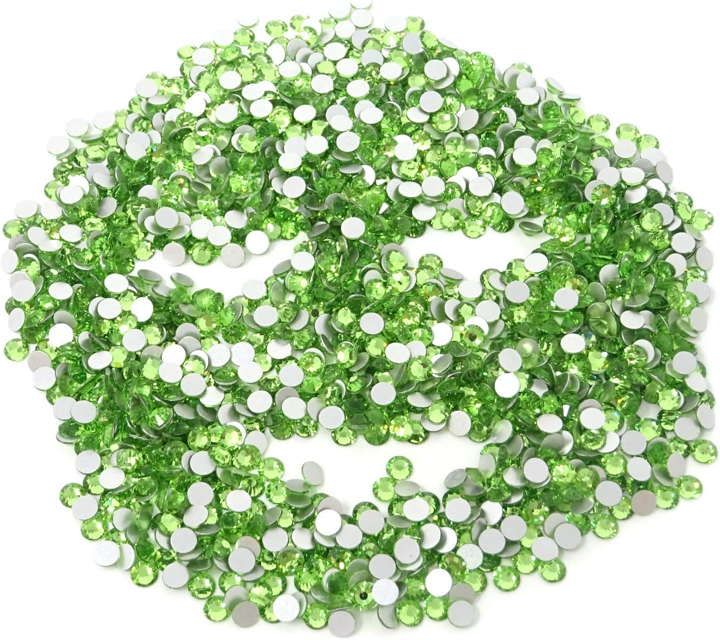 Honbay 1440PCS 5Mm Ss20 Sparkly round Flatback Rhinestones Crystals, Non-Self-Adhesive (Light Green) - Dark Purple image number 7