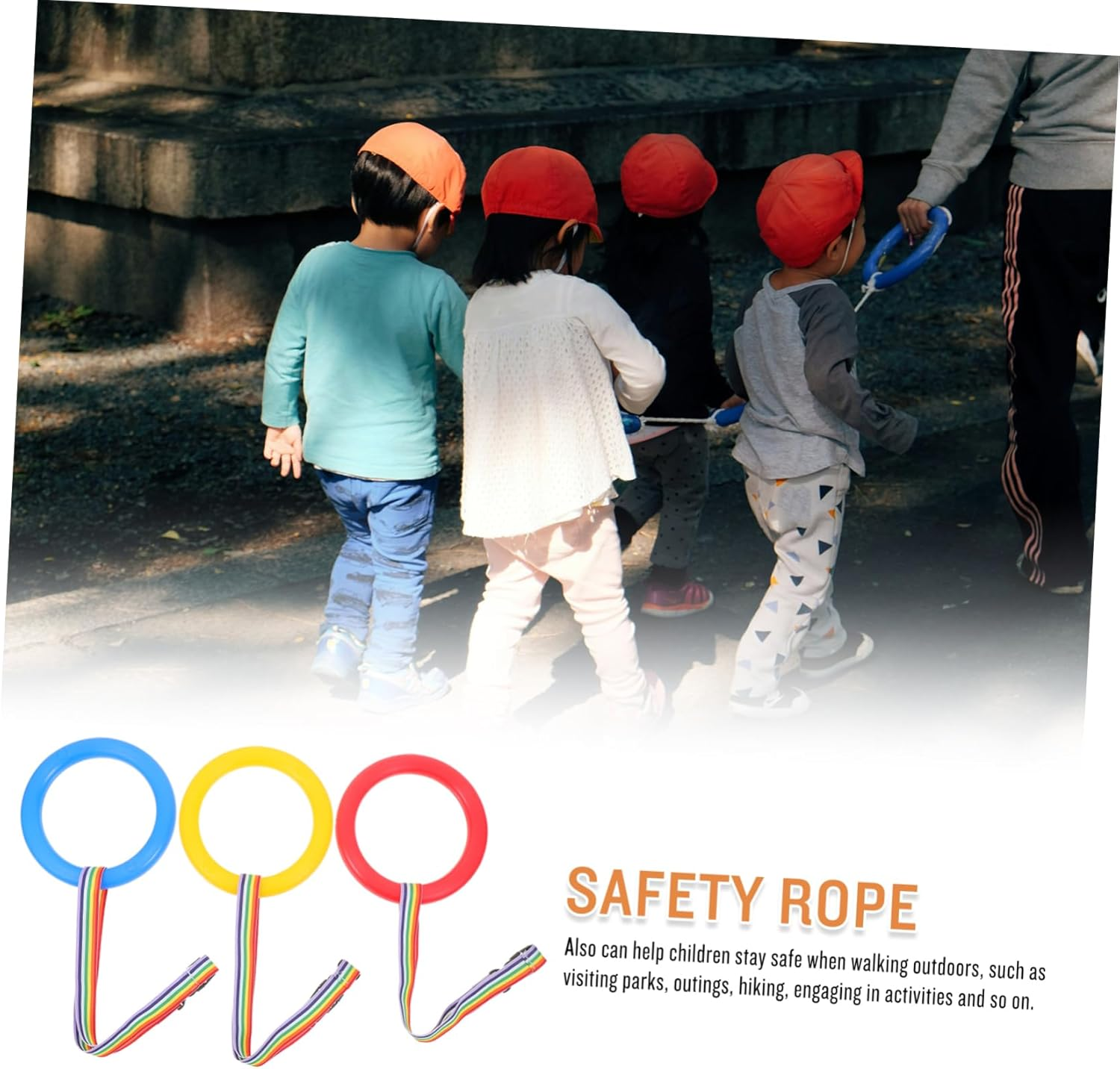 Anti-Lost Walking Rope Walking Rope for Preschool Toddlers Preschool Walking Rope Kids Handles for Childrens School Kindergarten Supplies Wrist Leashes 6Pcs image number 5