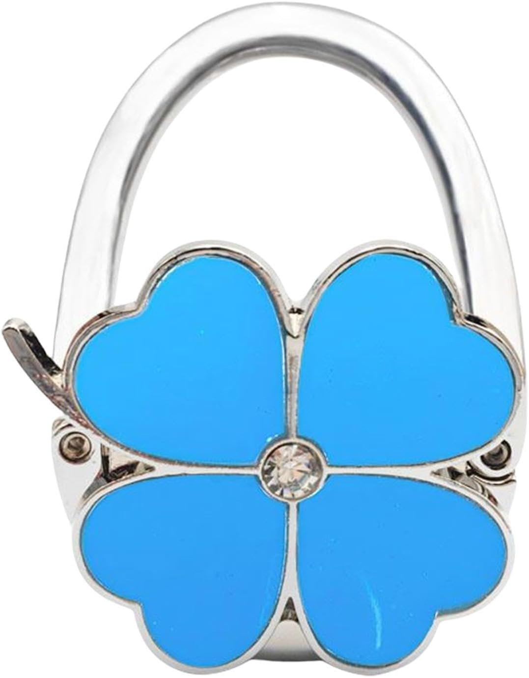 Purse Hook for Table, Folding Wallet Hook | Four Purse Clips Designed in Clover - Pocket Holder, Handbag Organizers, Desk Bag Hanger for Office