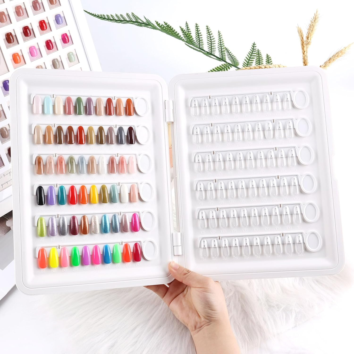 150 Pcs Clear Replacement Nail Tips for C9 C10 Nail Color Display Swatch Book (Transparent) image number 1