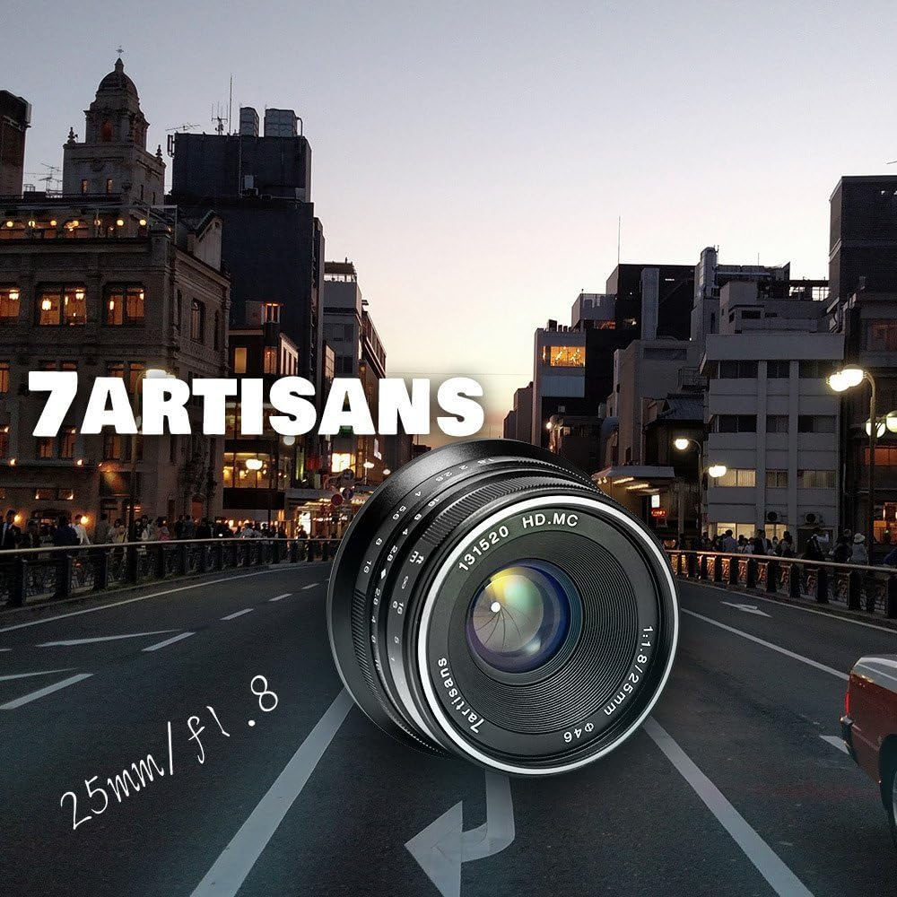 7Artisans 25Mm F1.8 APS-C Wide -Angle Manual Focus Lens for Sony Emount Cameras like A7 A7II A7R A7RII A7S A7SII A6500 A6300 A6000 A5100 A5000 EX-3 NEX-3N NEX-3R NEX-F3K NEX-5 NEX-5N (Black) image number 2